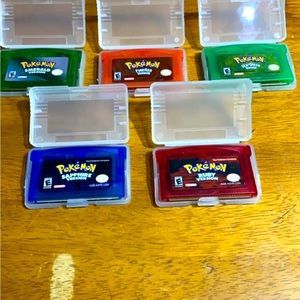 Gameboy Advance Pokémon Ruby/FireRed/Emerald/Saphire/LeafGreen 5 Set
